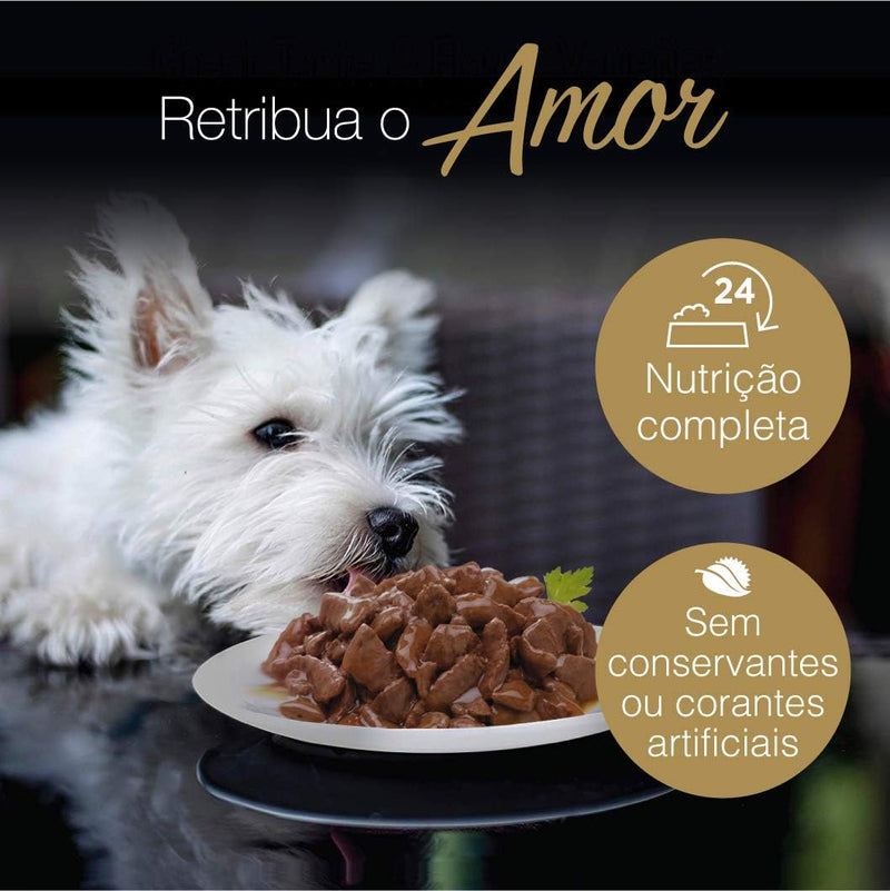 Pack Ração Úmida Cesar Sachê Cortes Selecionados Filé Mignon Para Cães Adultos 85 g - 40 unidades