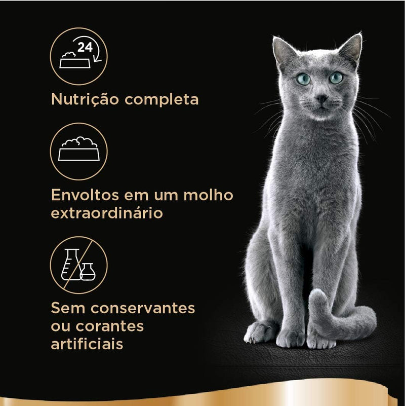 Pack Ração Úmida Sheba Sachê para Gatos Adultos Sabor Atum Marinado 85g - 40 unidades