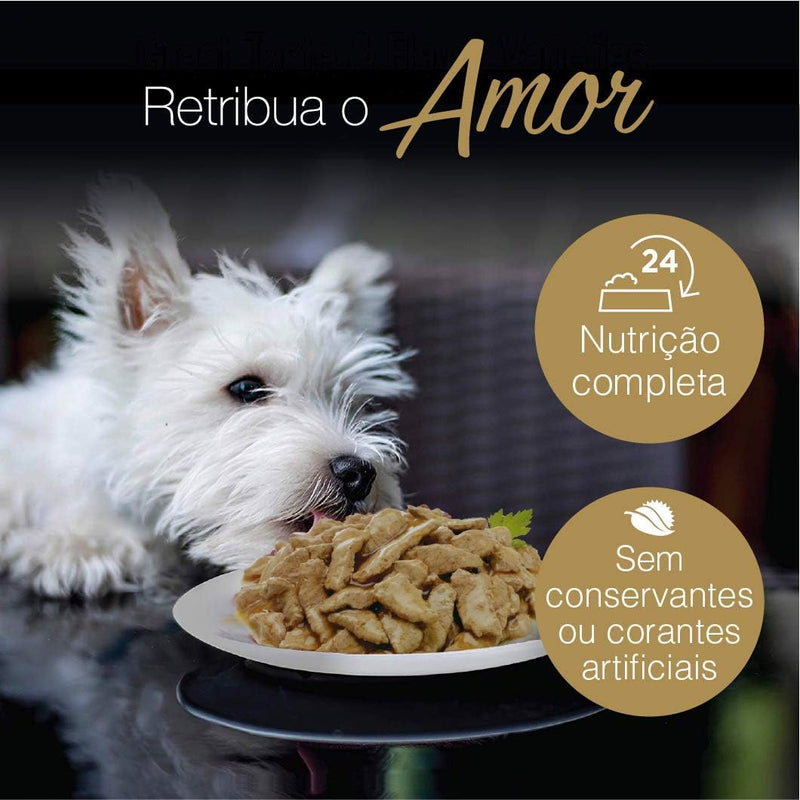 Pack Ração Úmida Cesar Sachê Cortes Selecionados Frango Marinado ao Molho Para Cães Adultos 85 g - 40 unidades