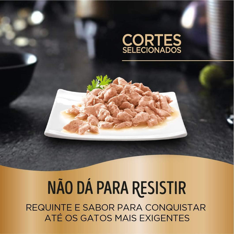 Pack Ração Úmida Sheba Sachê para Gatos Adultos Sabor Carne ao Molho 85g - 40 unidades