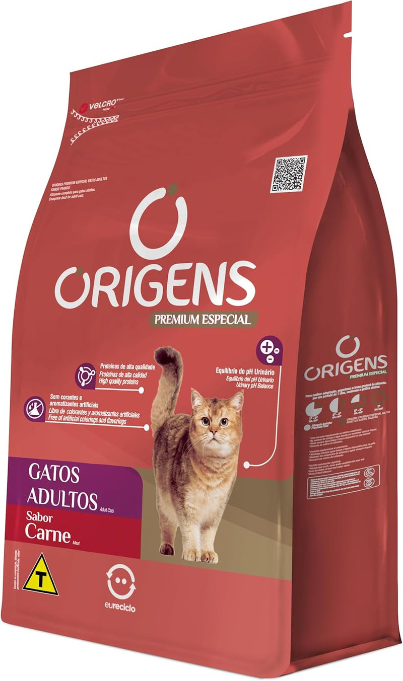 Ração Origens para Gatos Adultos sabor Carne