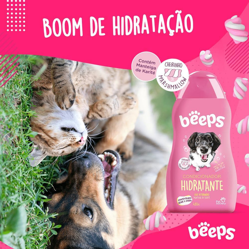 Condicionador Beeps Hidratante para Cães e Gatos 480ml