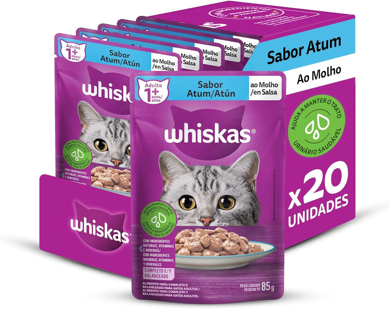 Pack de Ração Úmida Whiskas Sachê para Gatos Adultos 85 g