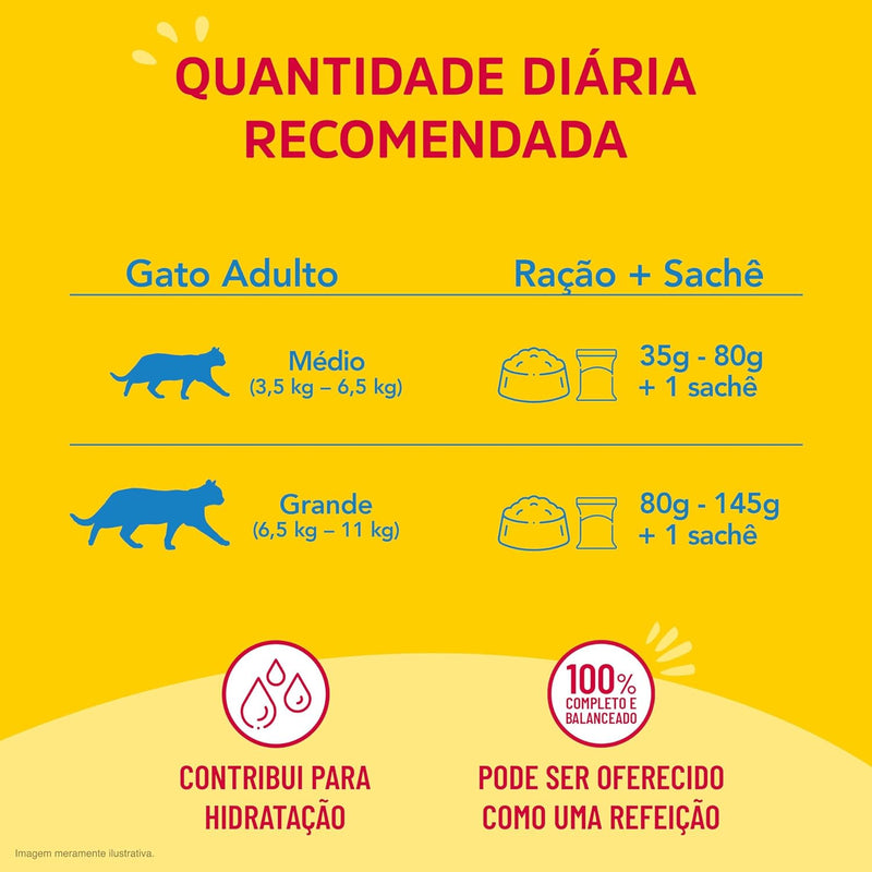 Pack Nestlé Purina Friskies Ração Úmida Para Gatos Adultos Cordeiro Ao Molho - Com 15 Sachês 85g