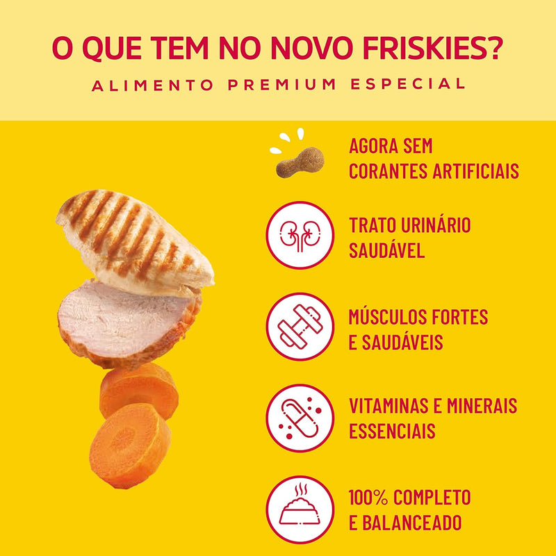 Purina Ração Friskies Delícias Da Fazenda Para Gatos Adultos Sabor Frango - 10kg