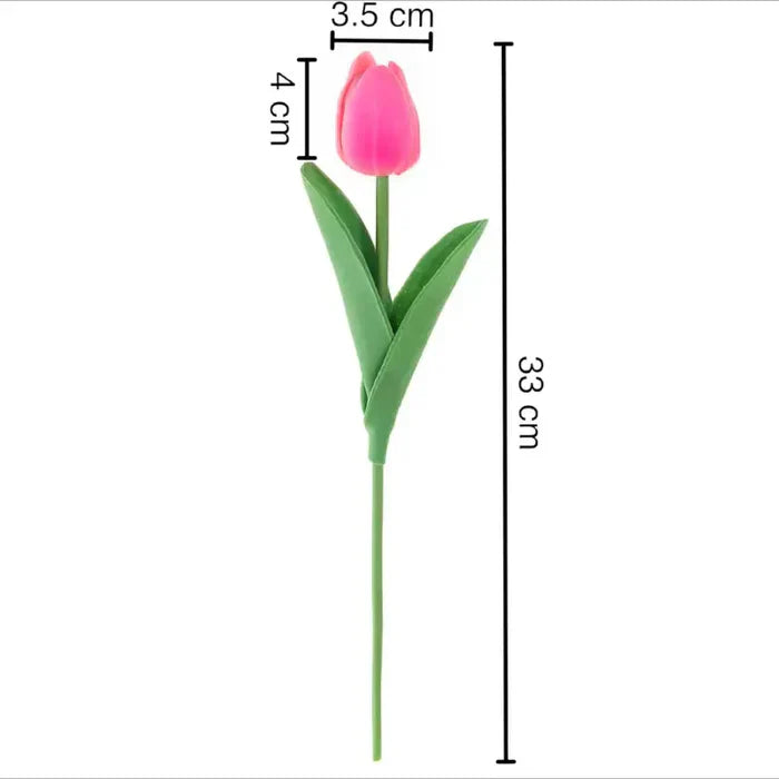 Flores Artificiais - Buquê de Tulipas Rosa Claro